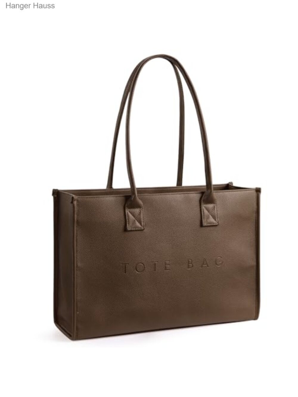 Oversize PU Leather Tote Bag Women Weekender Travel Handbag Laptop Carry On